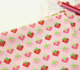 韓國半碼數位紡織印花法製造的草莓圖案布料