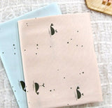 Baby Whale Patterned Baby Fabric made in Korea by the Half Yard