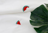 Embroidery Watermelon Patterned Cotton Fabric made in Korea 18" by 56" by Half Yard