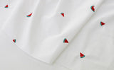 Embroidery Watermelon Patterned Cotton Fabric made in Korea 18" by 56" by Half Yard