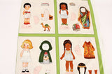 New Paper Dolls 8 Characters by Sibling Arts Studio for Newcastle Fabrics sold by the Panel