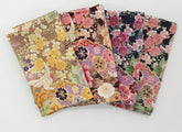 ドビー 様々な花がプリントされた日本の着物風生地 韓国製 半ヤード単位