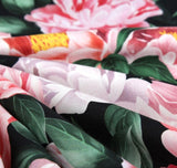 韓国製の牡丹柄生地(半ヤード単位)