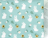 Rabbit Bunny Patterned Fabric made in Korea by the Half Yard Digital Textile Printing