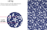 Marine Patterned Fabric made in Korea by the Half Yard