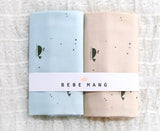 Baby Whale Patterned Baby Fabric made in Korea by the Half Yard