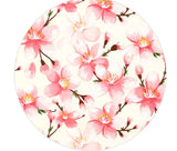 半碼韓國製造水彩櫻花花朵圖案布料