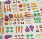 Colorful Vegetables Patterned Fabric made in Korea by the Half Yard