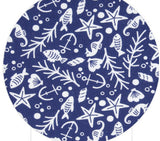 Marine Patterned Fabric made in Korea by the Half Yard