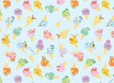 Pocket Monster, Pokemon, Icecream Cone Pikachu Character Fabric made in Korea by the Half Yard