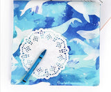 韓国製のクジラの海柄生地(半ヤード単位)