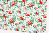 Hibiscus Flowers printed Fabric made in Korea 45cm by 160cm or 18" by 63" by the half yard