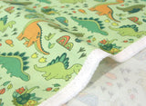 かわいい恐竜柄生地、かわいい、子供用、裁縫、韓国製キルト、半ヤード単位