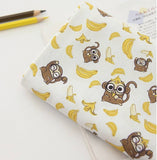 Monkey & Banana Patterned Fabric made in Korea by the Half Yard
