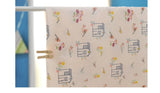 Birds Flowers House Patterned Fabric made in Korea by Half Yard Digital Textile Printing