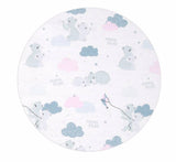 ハーフヤードデジタルテキスタイルプリントによる韓国製クマ雲柄生地