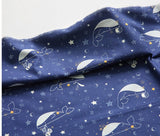 韓国製のクジラの星柄生地(半ヤード単位)