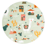 Lama Llama Cactus patterned Fabric made in Korea by the Half Yard DTP(Digital Textile Printing)