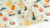 Lama Llama Cactus patterned Fabric made in Korea by the Half Yard DTP(Digital Textile Printing)