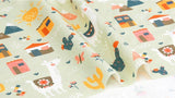 Lama Llama Cactus patterned Fabric made in Korea by the Half Yard DTP(Digital Textile Printing)