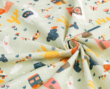 Lama Llama Cactus patterned Fabric made in Korea by the Half Yard DTP(Digital Textile Printing)