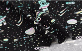 Universe Space Man planet Patterned Fabric made in Korea by the Half Yard