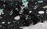 Universe Space Man planet Patterned  Fabric made in Korea by the Half Yard