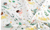 Dragon Unicorn Castle Patterned Fabric made in Korea by Half Yard Digital Textile Printing