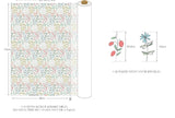 Wild Flowers patterned Fabric made in Korea by the Half Yard