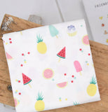 Popsicle Fruits Patterned Fabric made in Korea by the Half Yard