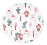 韓国製の赤ずきんと狼の柄の生地(半ヤード)