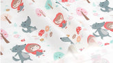 Red Riding hood&Wolf Patterned Fabric made in Korea by the Half Yard