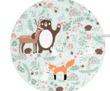 Forest Animals Patterned Fabric made in Korea by Half Yard Digital Textile Printing