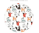 Fox Patterned Fabric, Cute, Kids, Sewing, Quilt made in Korea by Half Yard