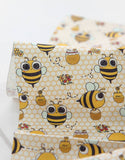 Animal) HoneyBee Character Fabric made in Korea by Half Yard
