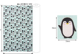 Mini Penguin Patterned Fabric made in Korea by the Half Yard
