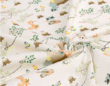 Forest Animals Fox Bear Raccoon patterned Fabric made in Korea by Half Yard DTP