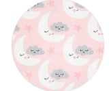 Sleeping Cloud Moon patterned Fabric made in Korea by the Half Yard
