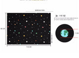 Universe Space planet Patterned Fabric made in Korea by the Half Yard