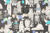 Laminated Cotton Fabric Bears printed Fabric made in Korea by the Yard