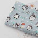 Penguin Patterned Fabric made in Korea by the Half Yard