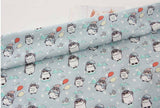 Penguin Patterned Fabric made in Korea by the Half Yard