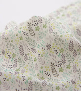Herb Leaf Leaves patterned Fabric made in Korea by Half Yard / 45 X 140cm 18" X 55", Cotton Linen