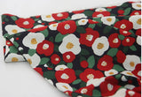 Camellia Flowers Patterned Fabric made in Korea by Half Yard Oxford