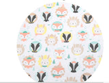 Circle Animals Patterned Fabric made in Korea by Half Yard Digital Textile Printing