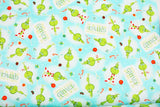 The Grinch Illumination Oxford Fabric Kokka printed in Japan by the Half Yard