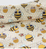 Animal) HoneyBee Character Fabric made in Korea by Half Yard