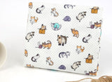 Cat Kitten Patterned Fabric made in Korea by Half Yard Digital Textile Printing