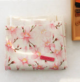 Cherry Blossoms Flower Sakura patterned Fabric made in Korea by the Half Yard / 45 X 150cm 18" X 55", Cotton Linen