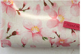 Cherry Blossoms Flower Sakura patterned Fabric made in Korea by the Half Yard / 45 X 150cm 18" X 55", Cotton Linen